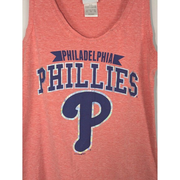 5th & Ocean Tank L Women's Red Philadelphia Phillies MLB Baseball Sleeveless - Picture 2 of 6